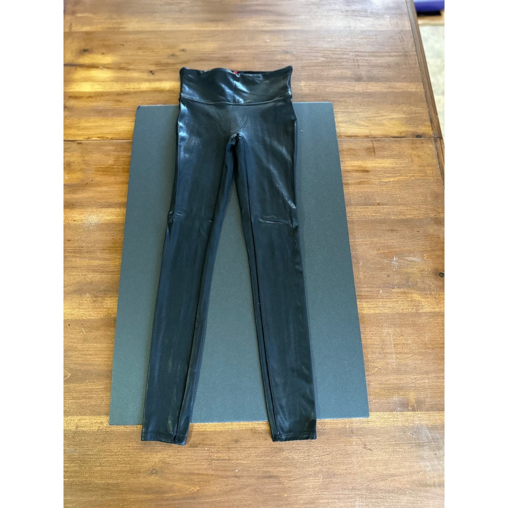 Spanx Faux Leather Leggings Black Women's Size Small